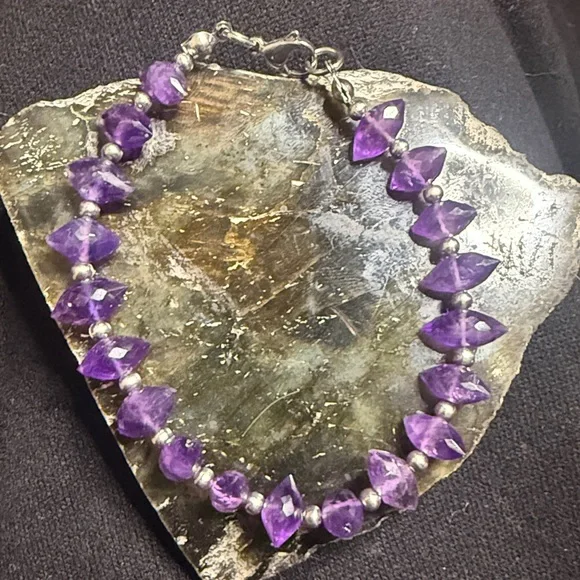 Amyethest Marquis Faceted Tennis bracelet - Picture 1 of 2